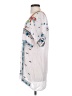 Johnny Was 100% Cupro Rayon Damask Floral Jacquard White Short Sleeve Blouse Size S - photo 5