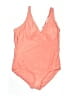 Lands' End Solid Orange One Piece Swimsuit Size XL - photo 1