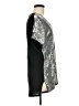 BCBGMAXAZRIA Metallic Silver Short Sleeve Top Size M - photo 4