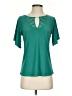 NY Collection Teal Short Sleeve Blouse Size P (petite) - photo 1