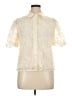 Assorted Brands 100% Polyester Ivory Short Sleeve Blouse Size XL - photo 1
