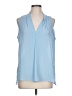 Vince Camuto 100% Polyester Blue Sleeveless Blouse Size L - photo 1