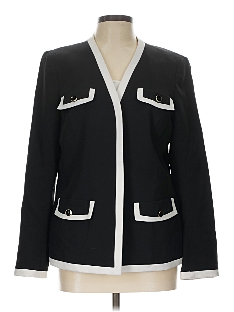 Pre-owned Kasper Blazer Jacket In Black