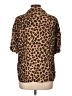 Simon Miller Animal Print Brown Short Sleeve Blouse Size Lg (III or 3) - photo 2