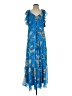Taylor 100% Polyester Blue Casual Dress Size S - photo 1