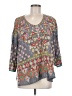 Johnny Was Gray 3/4 Sleeve Blouse Size M - photo 1