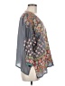 Johnny Was Gray 3/4 Sleeve Blouse Size M - photo 4