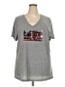 Lane Bryant Silver Short Sleeve T-Shirt Size 22 - 24 Plus - photo 1