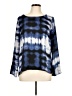Counterparts 100% Polyester Tie-dye Blue Long Sleeve Blouse Size L - photo 1