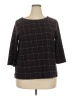 J.Jill Black Burgundy 3/4 Sleeve Top Size 2X - photo 1