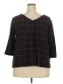J.Jill Black Burgundy 3/4 Sleeve Top Size 2X - photo 2