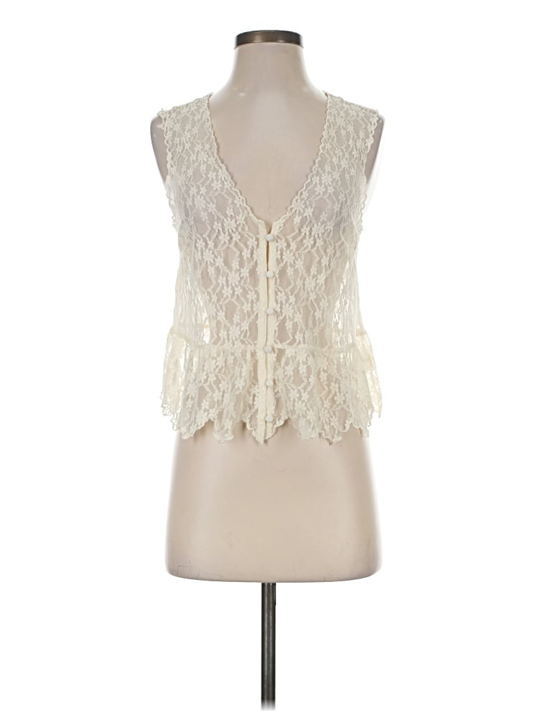 American Eagle Outfitters Sleeveless Blouse In Ivory