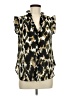 DKNY 100% Polyester Animal Print Black Short Sleeve Blouse Size M - photo 1