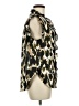 DKNY 100% Polyester Animal Print Black Short Sleeve Blouse Size M - photo 4