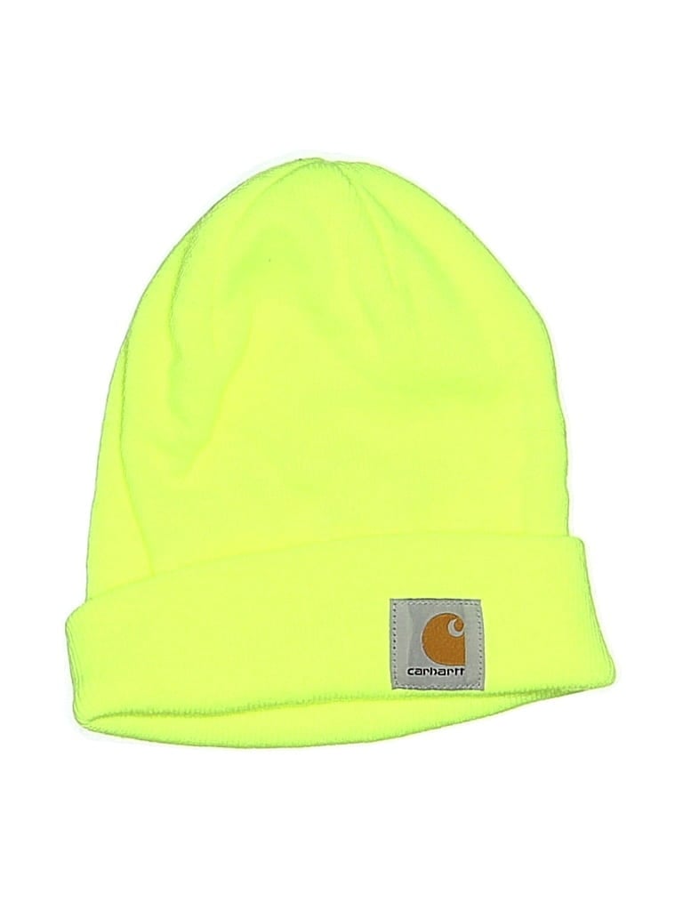 Pre-owned Carhartt Beanie Hat In Yellow