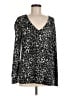 MICHAEL Michael Kors Animal Print Black Pullover Sweater Size M - photo 1