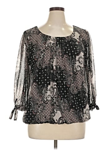 Roz & Ali 3/4 Sleeve Blouse (view 1)