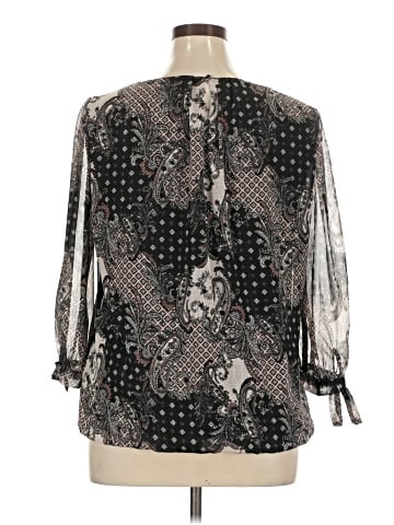 Roz & Ali 3/4 Sleeve Blouse (view 2)