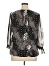 Roz & Ali 100% Polyester Black 3/4 Sleeve Blouse Size XL - photo 2