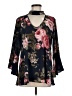 Andree by UNIT Floral Black 3/4 Sleeve Blouse Size M - photo 1