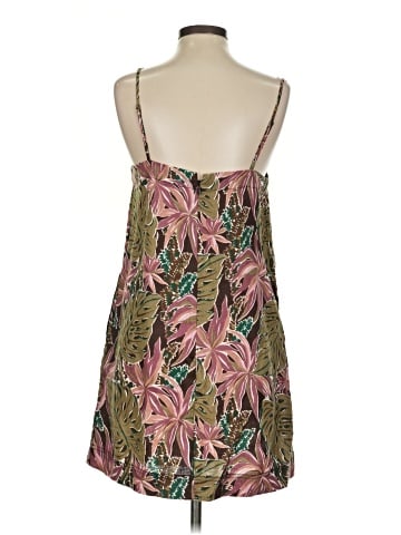 Madewell 100% Linen Goldie Mini Dress in Brushstroke Monstera (view 2)