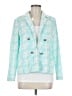 MING WANG Houndstooth Teal Blazer Size M - photo 1