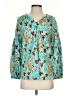 A.L.C. 100% Cotton Teal 3/4 Sleeve Blouse Size 2 - photo 1