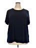 Susan Graver Blue Short Sleeve Top Size 3X - photo 1