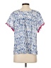 THML 100% Cotton Blue Short Sleeve Blouse Size S - photo 2