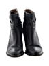 Corso Como 100% Leather Checkered-gingham Solid Black Ankle Boots Size 8 - photo 2
