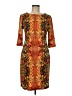 Assorted Brands Paisley Orange Cocktail Dress Size 6 - photo 1