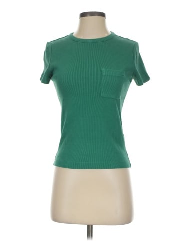 Madewell Garment-Dyed Ribbed Crewneck Pocket Tee (view 1)