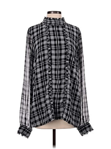 Karl Lagerfeld Paris Long Sleeve Blouse (view 1)