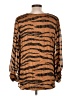 Adrienne 100% Polyester Brown Long Sleeve Blouse Size L - photo 2