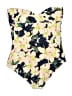 J.Crew Floral Ivory One Piece Swimsuit Size 10 - photo 2