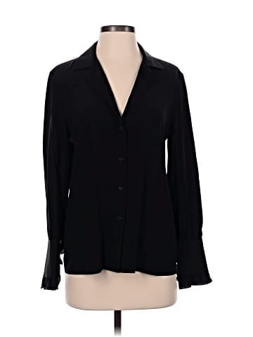 Nili Lotan Long Sleeve Silk Top (view 1)