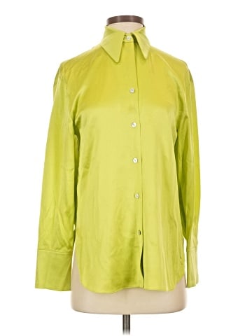 Vince. Long Sleeve Silk Top (view 1)