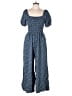 Dokotoo 100% Viscose Hearts Blue Jumpsuit Size L - photo 1