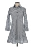 Unbranded Silver 3/4 Sleeve Button-Down Shirt Size S - photo 1