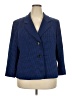 Le Suit Houndstooth Blue Blazer Size 18 - photo 1