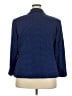 Le Suit Houndstooth Blue Blazer Size 18 - photo 2
