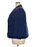 Le Suit Houndstooth Blue Blazer Size 18 - photo 5