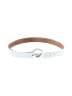 Unbranded 100% Leather White Leather Belt Size M - photo 1