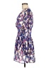 Lavender Brown 100% Polyester Print Blue Cocktail Dress Size M - photo 5