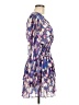 Lavender Brown 100% Polyester Print Blue Cocktail Dress Size M - photo 4