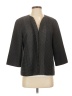 Eileen Fisher 100% Organic Cotton Chevron-herringbone Gray Blazer Size S - photo 1