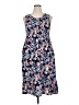 Croft & Barrow 100% Elastic Floral Blue Casual Dress Size XL - photo 1