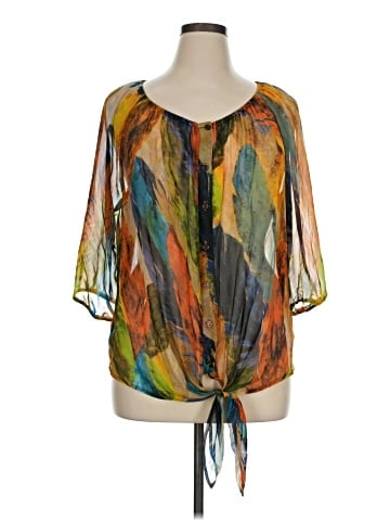 Roz & Ali 3/4 Sleeve Blouse (view 1)