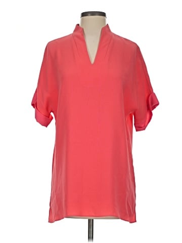 Lafayette 148 New York Short Sleeve Silk Top (view 1)