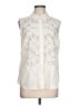 Ann Taylor 100% Polyester Ivory Sleeveless Blouse Size 12 - photo 1